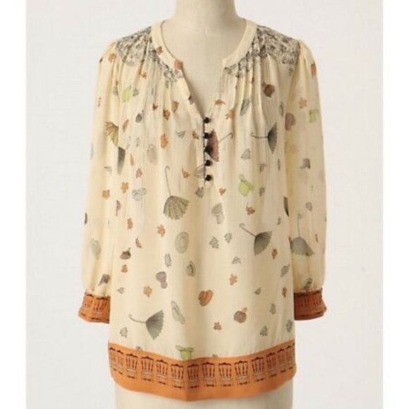 Anthropologie Floreat Raining Pouring Blouse - Picture 1 of 6